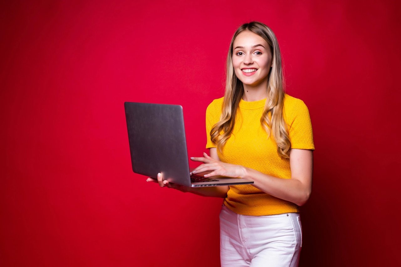 Woman with laptop